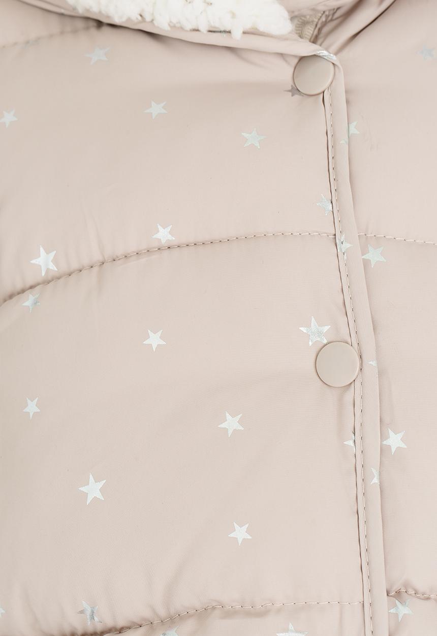 Pop Candy - Hooded Puffer Jacket Grey