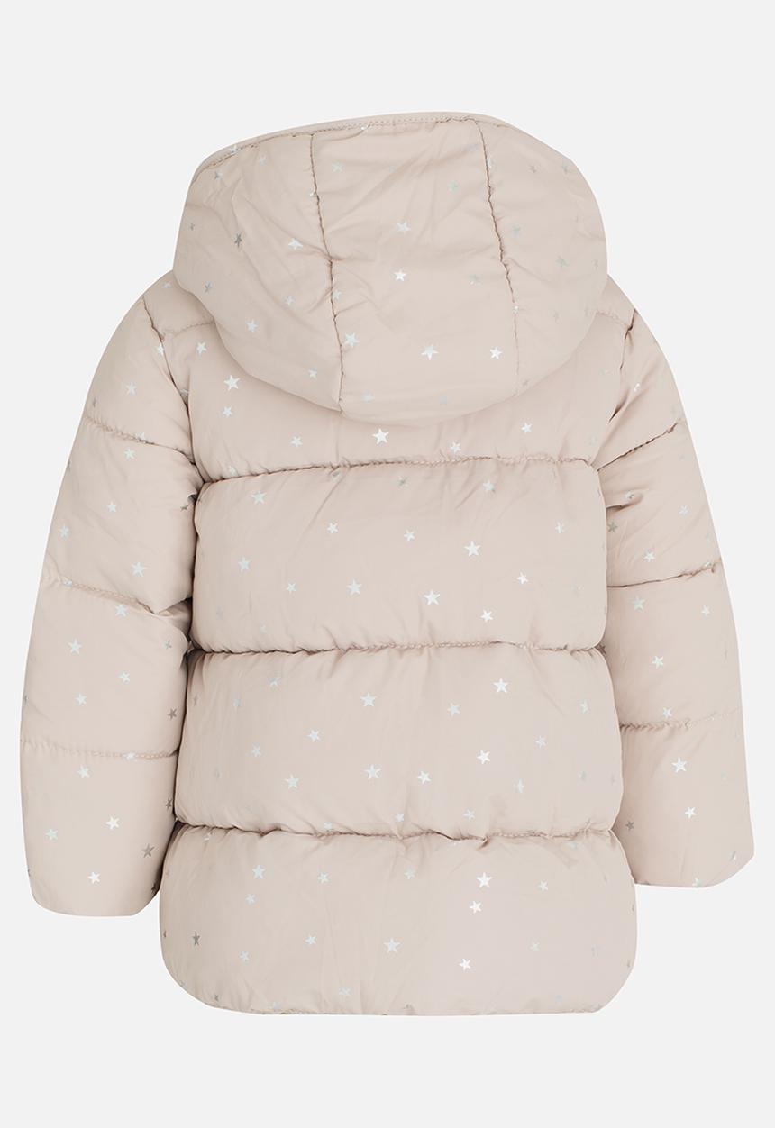 Pop Candy - Hooded Puffer Jacket Grey