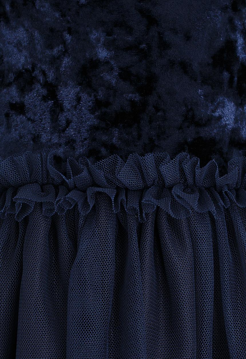 See-Saw - Velvet Combo Dress Navy