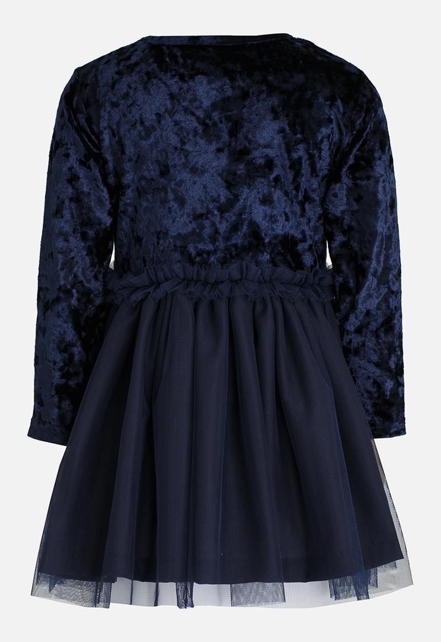 See-Saw - Velvet Combo Dress Navy