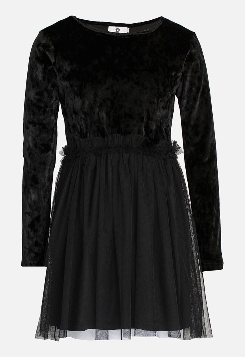 Rebel Republic - Velvet Combo Dress Black