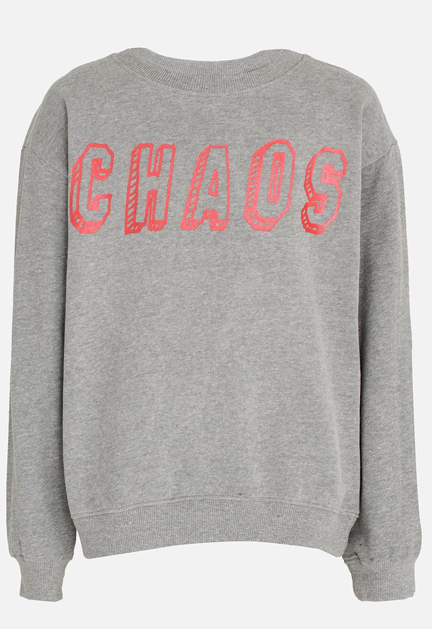 MINOTI - Foil Print Sweater Grey Melange