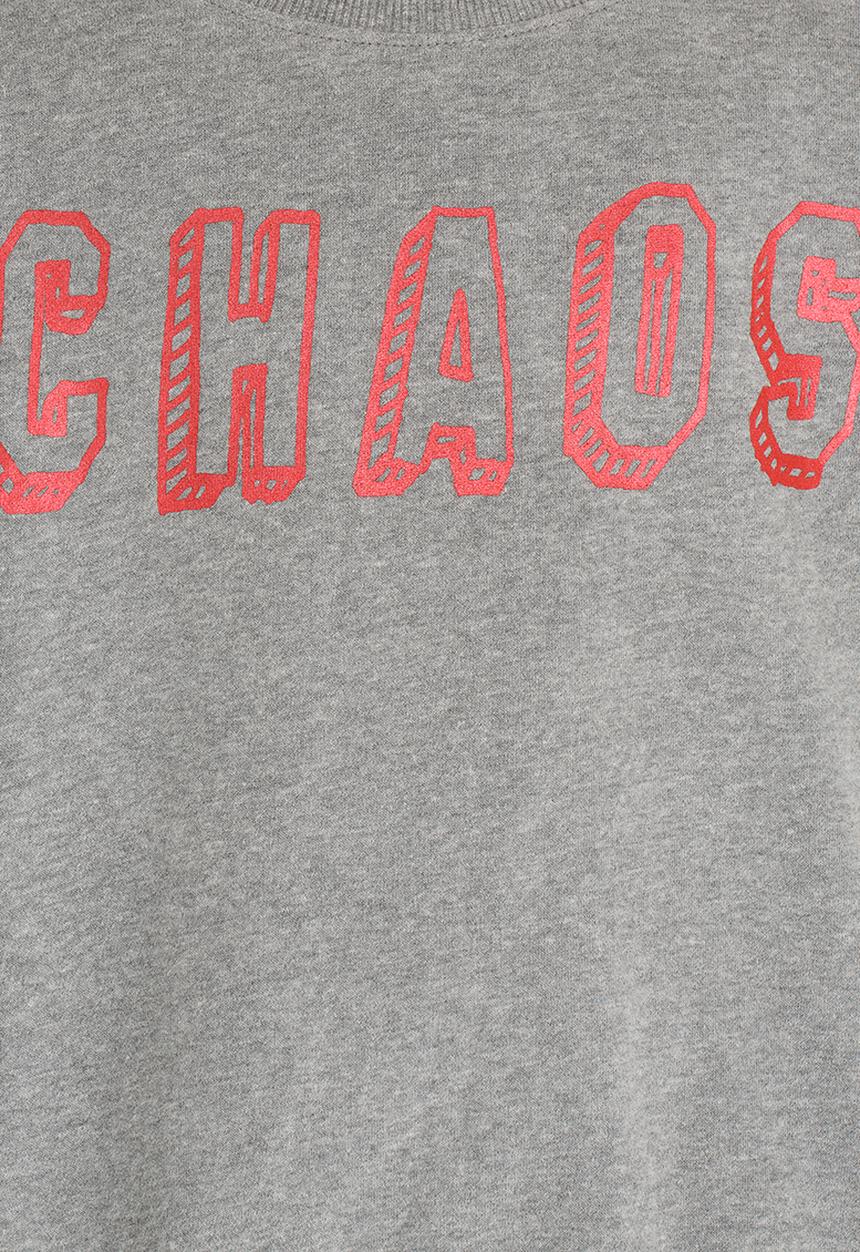 MINOTI - Foil Print Sweater Grey Melange