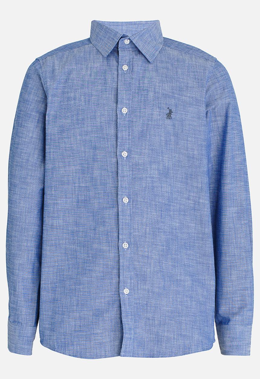 POLO - Andrew LS Oxford Shirt Blue