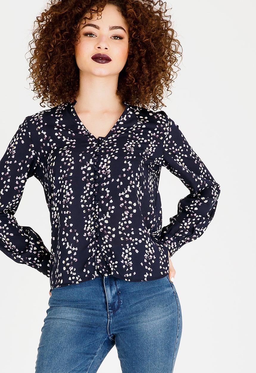 ONLY - Ditte Long Sleeve Blouse Navy