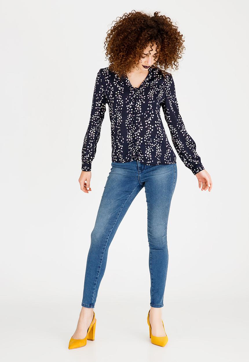 ONLY - Ditte Long Sleeve Blouse Navy