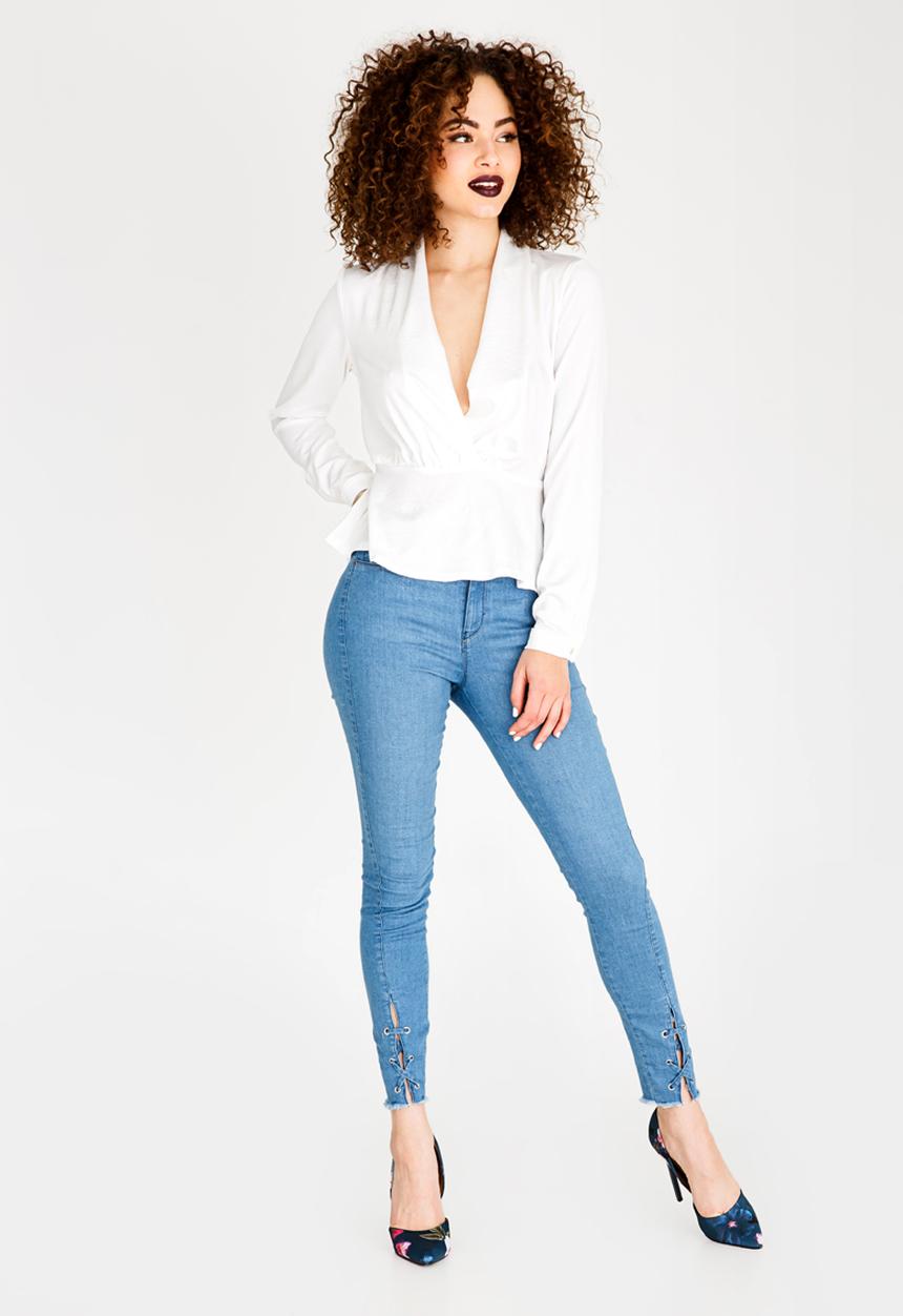 Sassoon - Draped Detail Blouse Off White