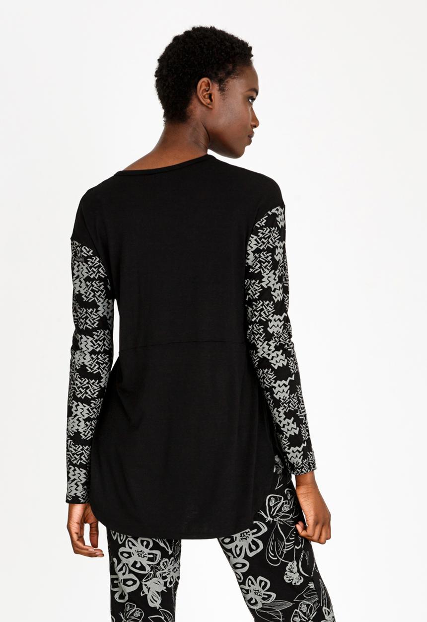 Sway - Split Hem Top Black