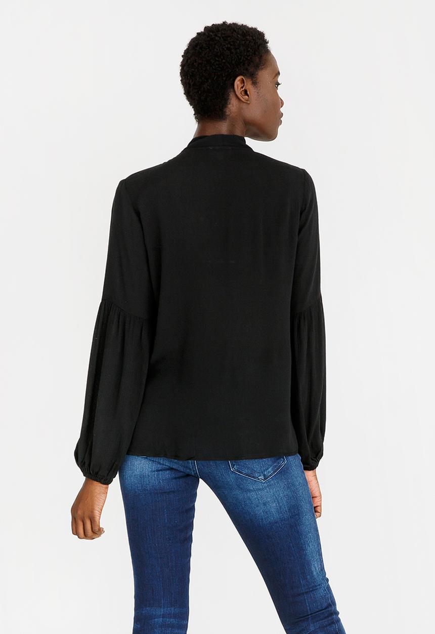 edit - Kitty Bow Blouse Black