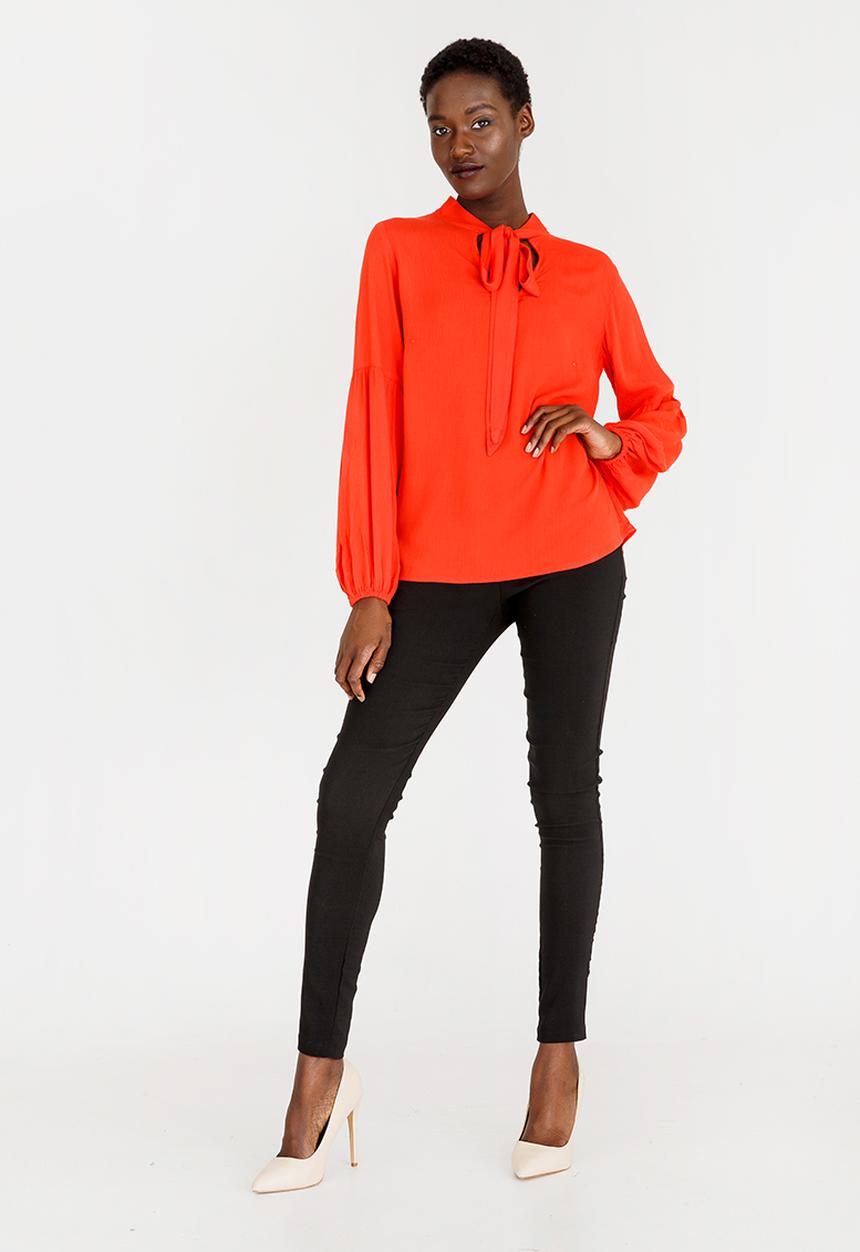 edit - Kitty Bow Blouse Orange