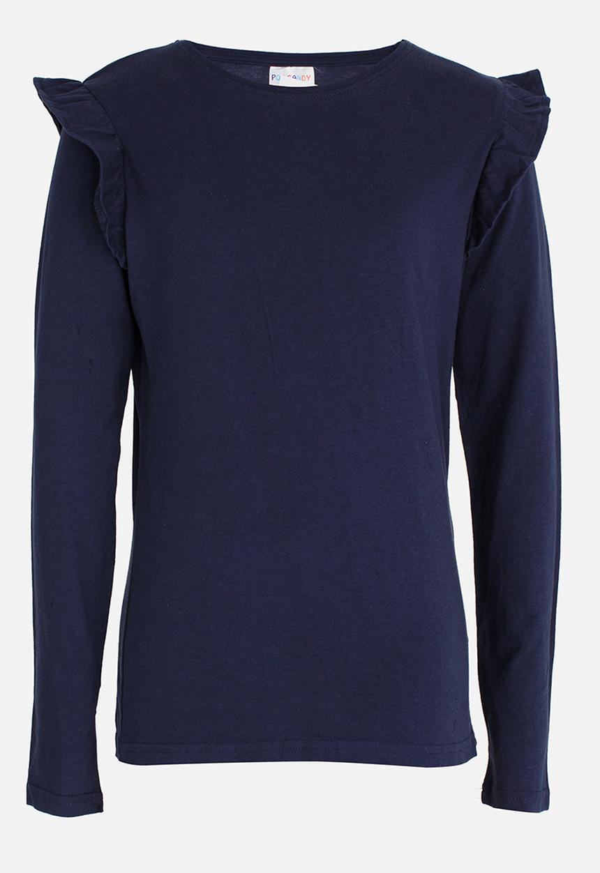 Pop Candy - Arm Frill Top Navy