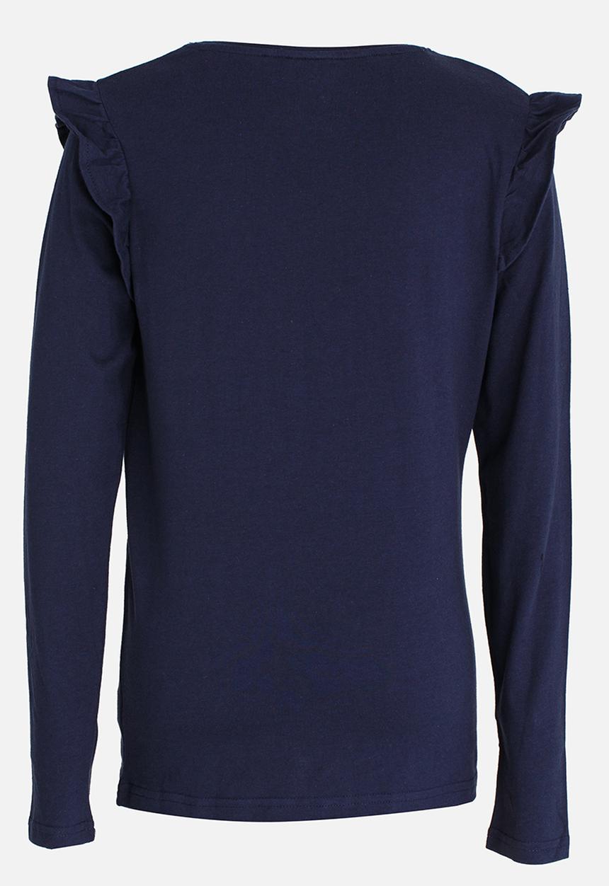 Pop Candy - Arm Frill Top Navy
