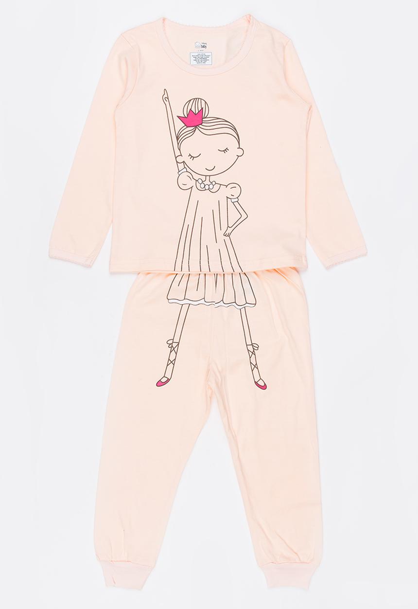Pop Candy - Princess Printed PJ Set Pale Pink