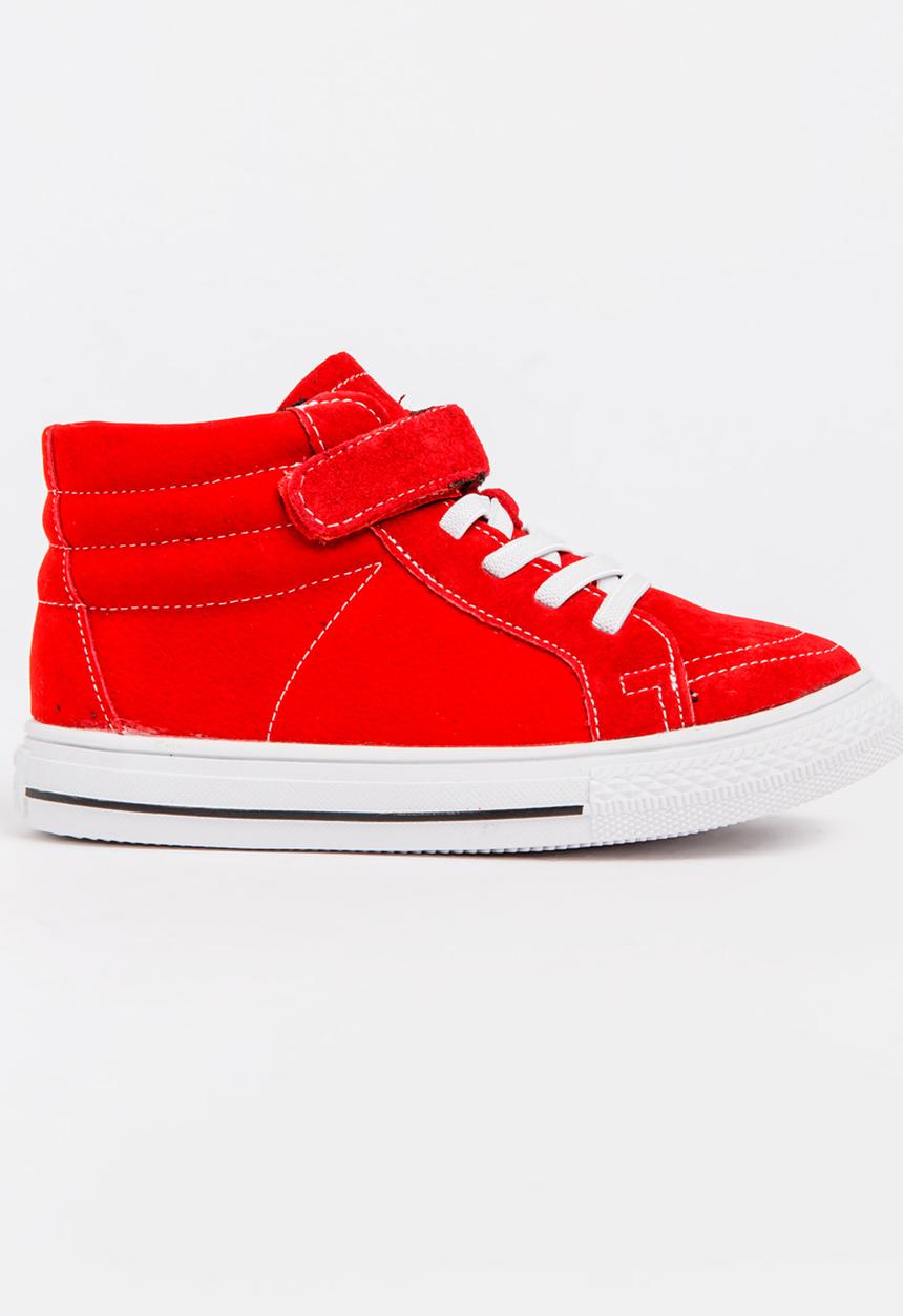 Pop Candy - Boys Hi Top Sneaker Red