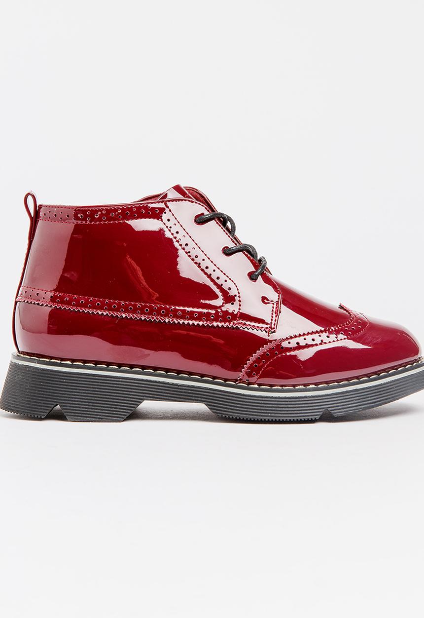 Pop Candy - Girls PU Boot Burgundy