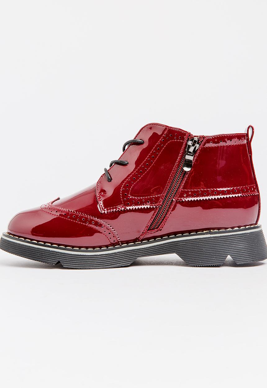 Pop Candy - Girls PU Boot Burgundy