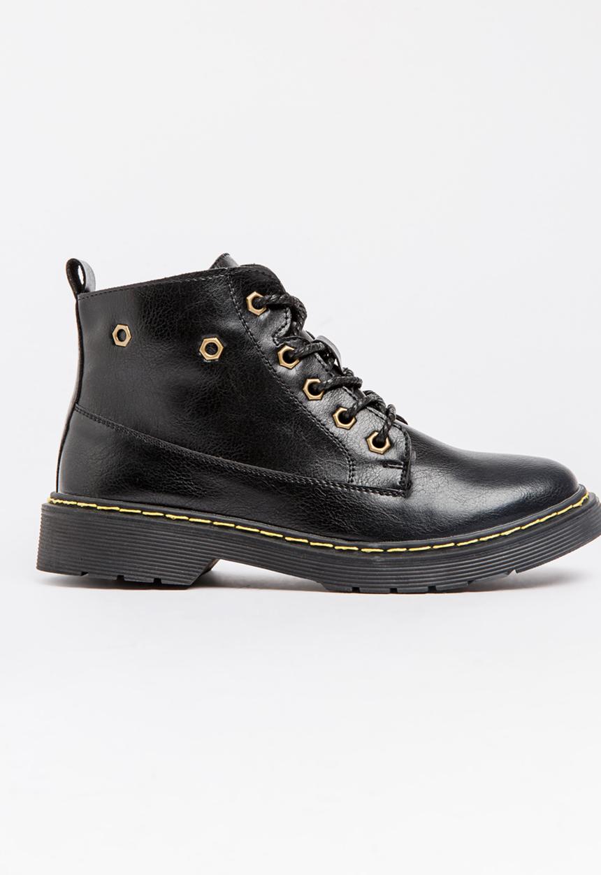 Pop Candy - Boys PU Boot Black