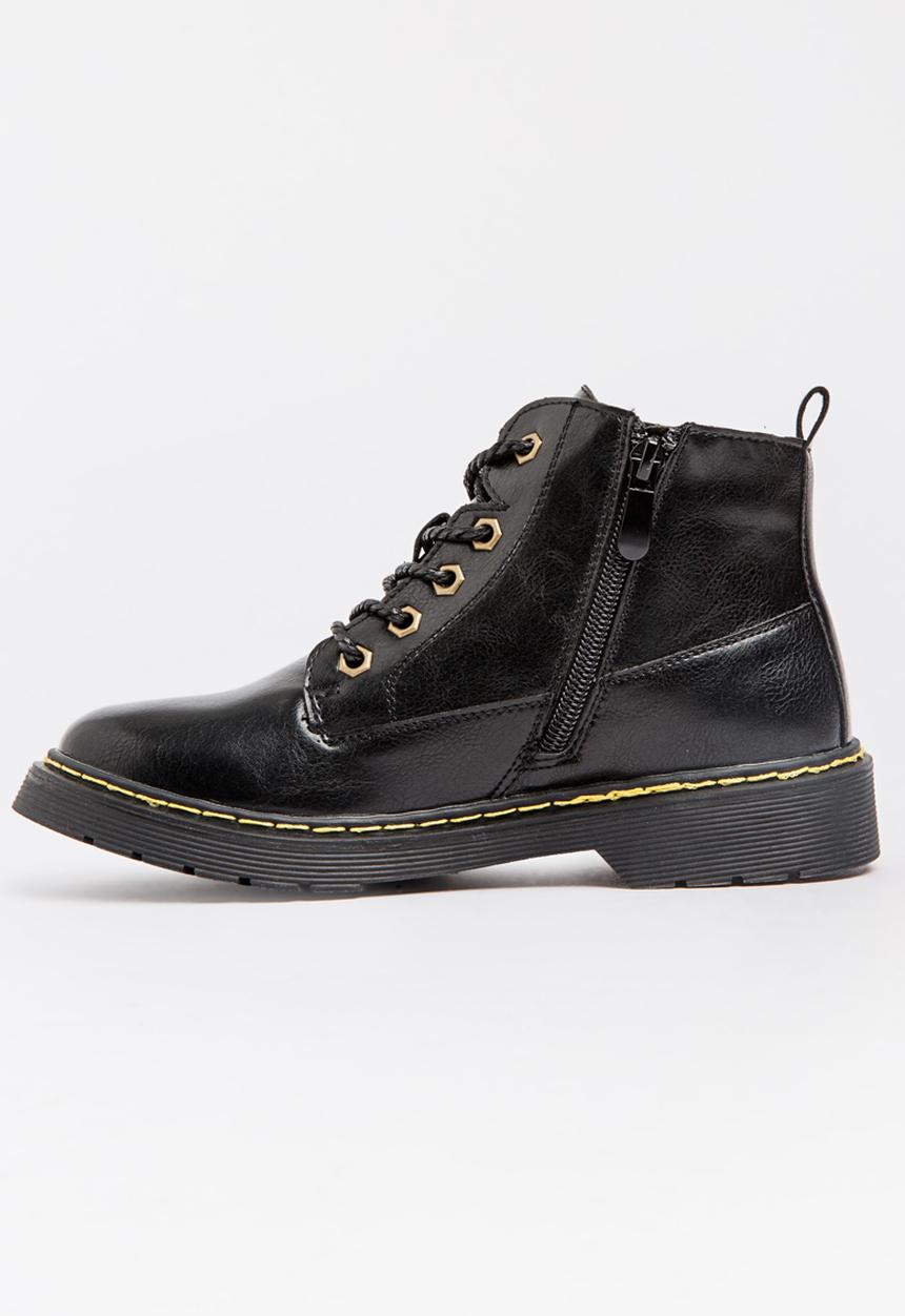 Pop Candy - Boys PU Boot Black