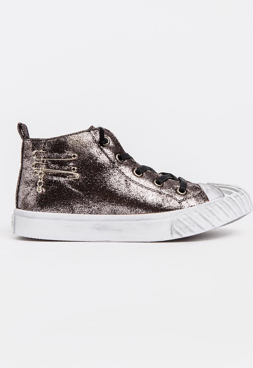 Pop Candy - Boys Metallic Sneaker Black