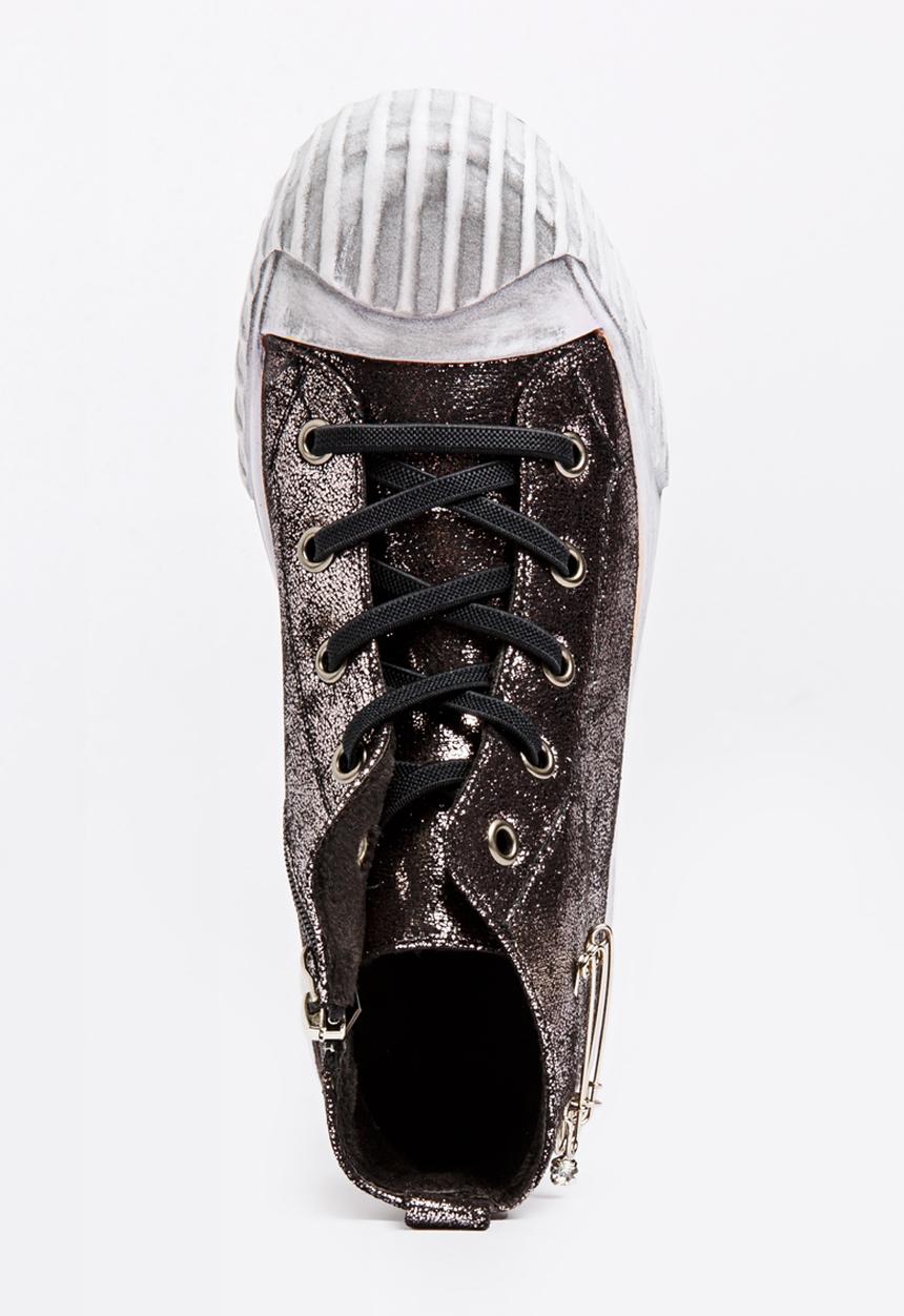 Pop Candy - Boys Metallic Sneaker Black