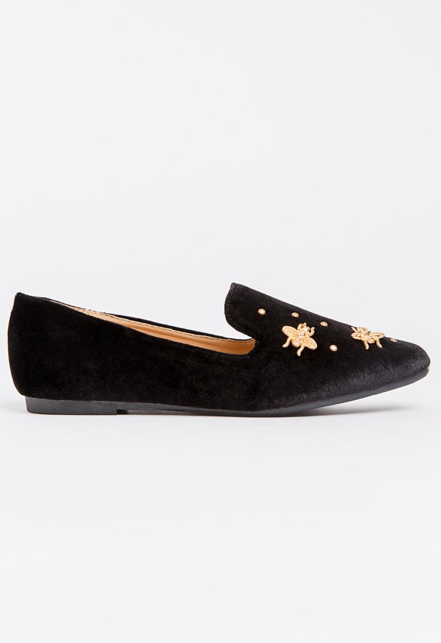 Moda Scapa - Velvet Loafers Black