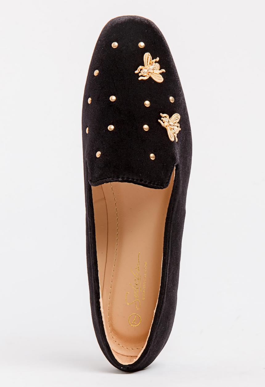 Moda Scapa - Velvet Loafers Black
