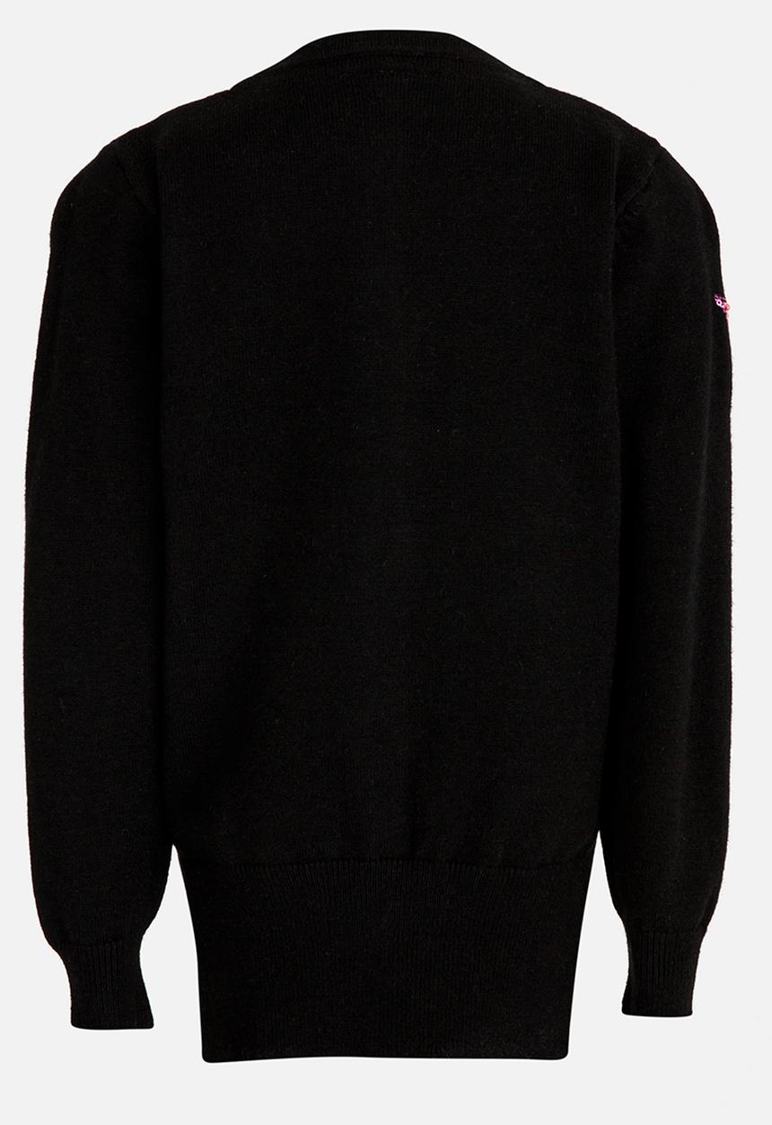Pop Candy - Jersey with Embroided Detail Black