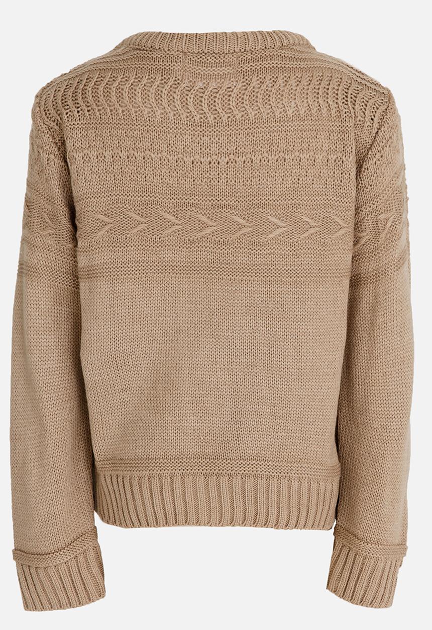 See-Saw - Cable Knit Jersey Taupe