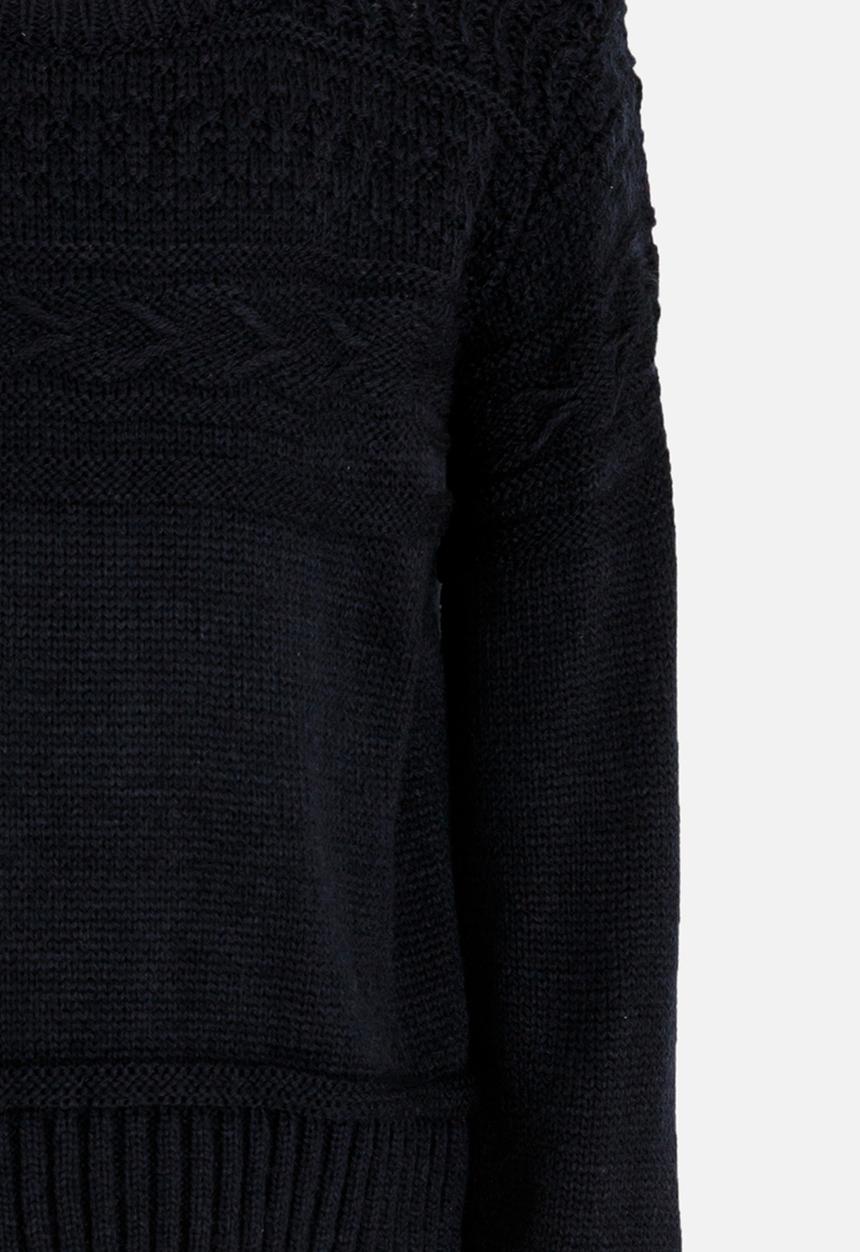 See-Saw - Cable Knit Jersey Navy
