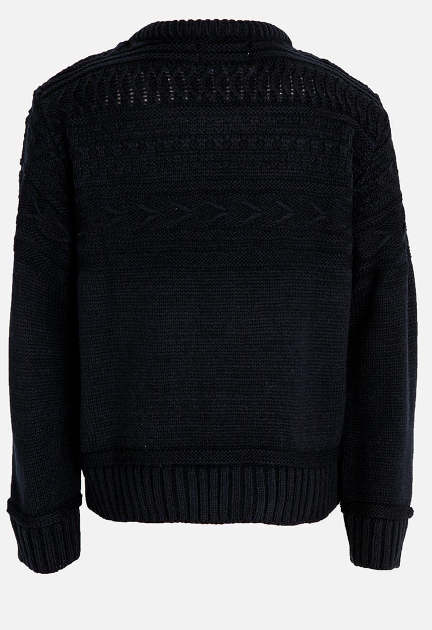 See-Saw - Cable Knit Jersey Navy