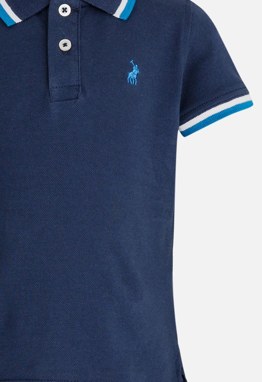 POLO - Warren Contrasted SS Golfer Navy