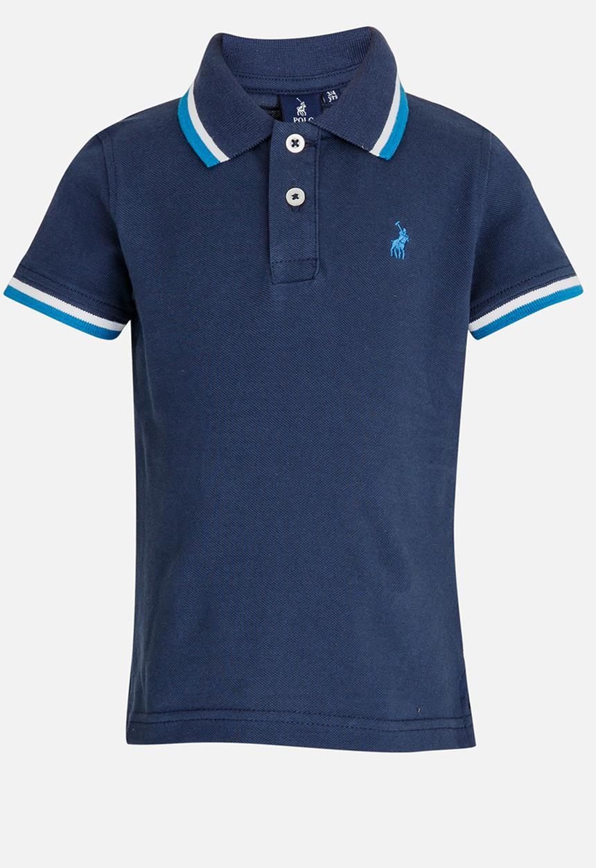 POLO - Warren Contrasted SS Golfer Navy