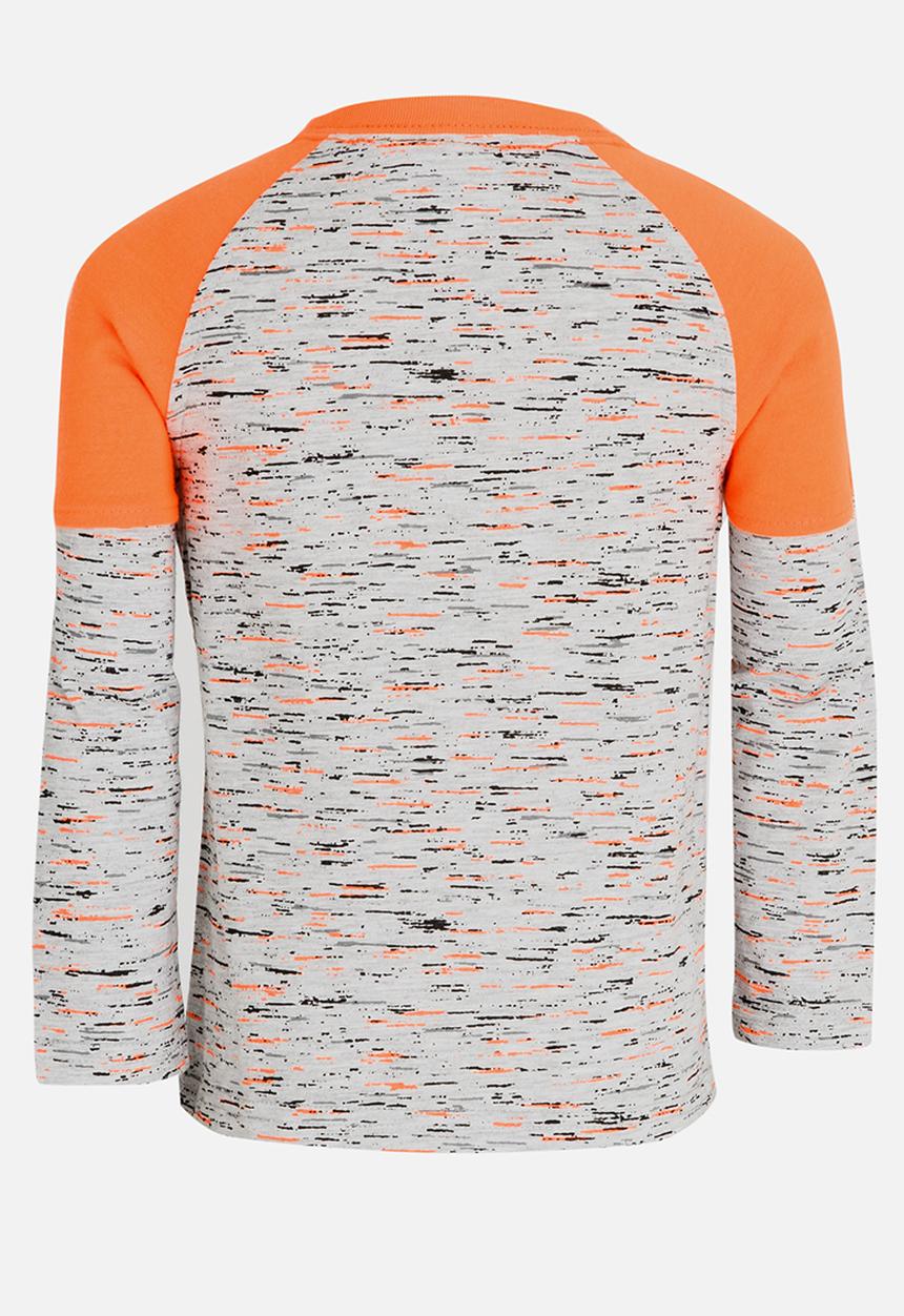 Pop Candy - Printed Raglan Tee Grey