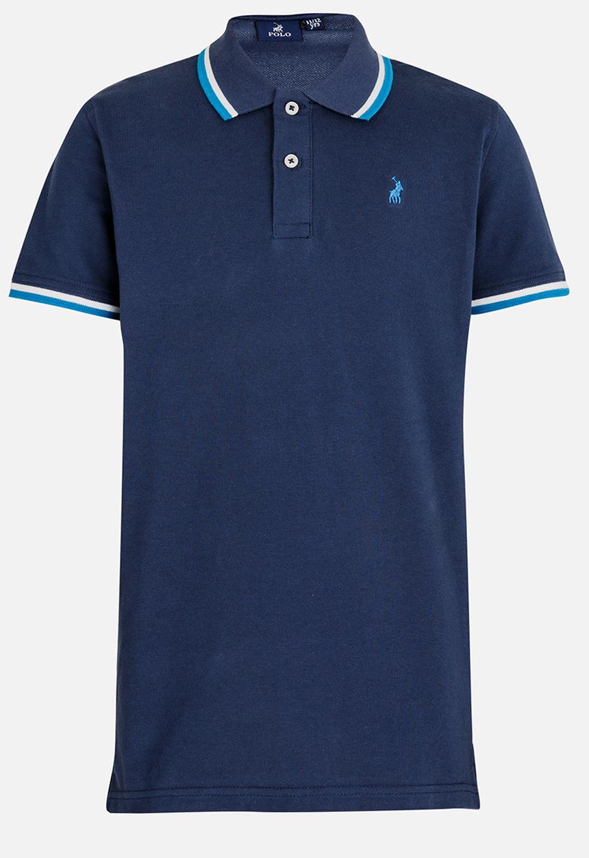 POLO - Warren Contrasted SS Golfer Navy