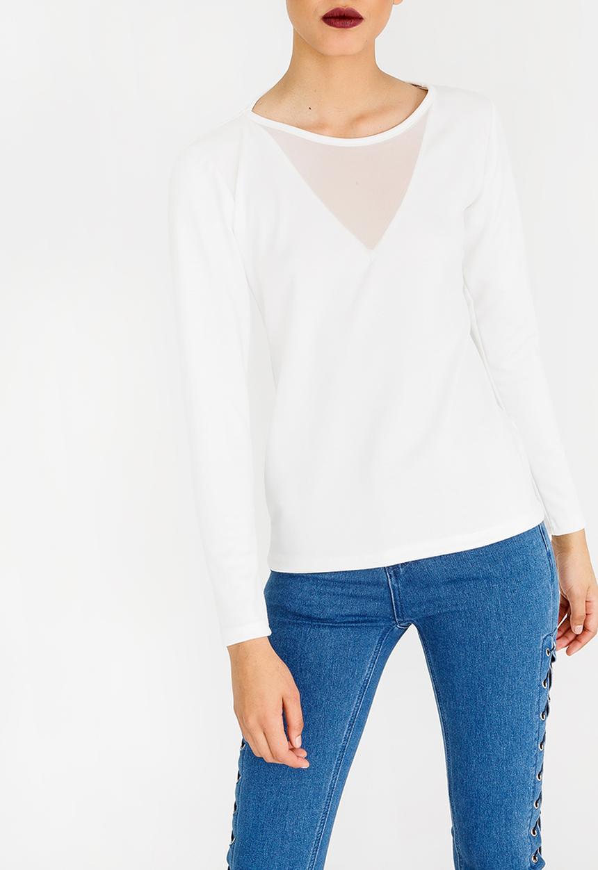 c(inch) - Mesh Inset Top Off White
