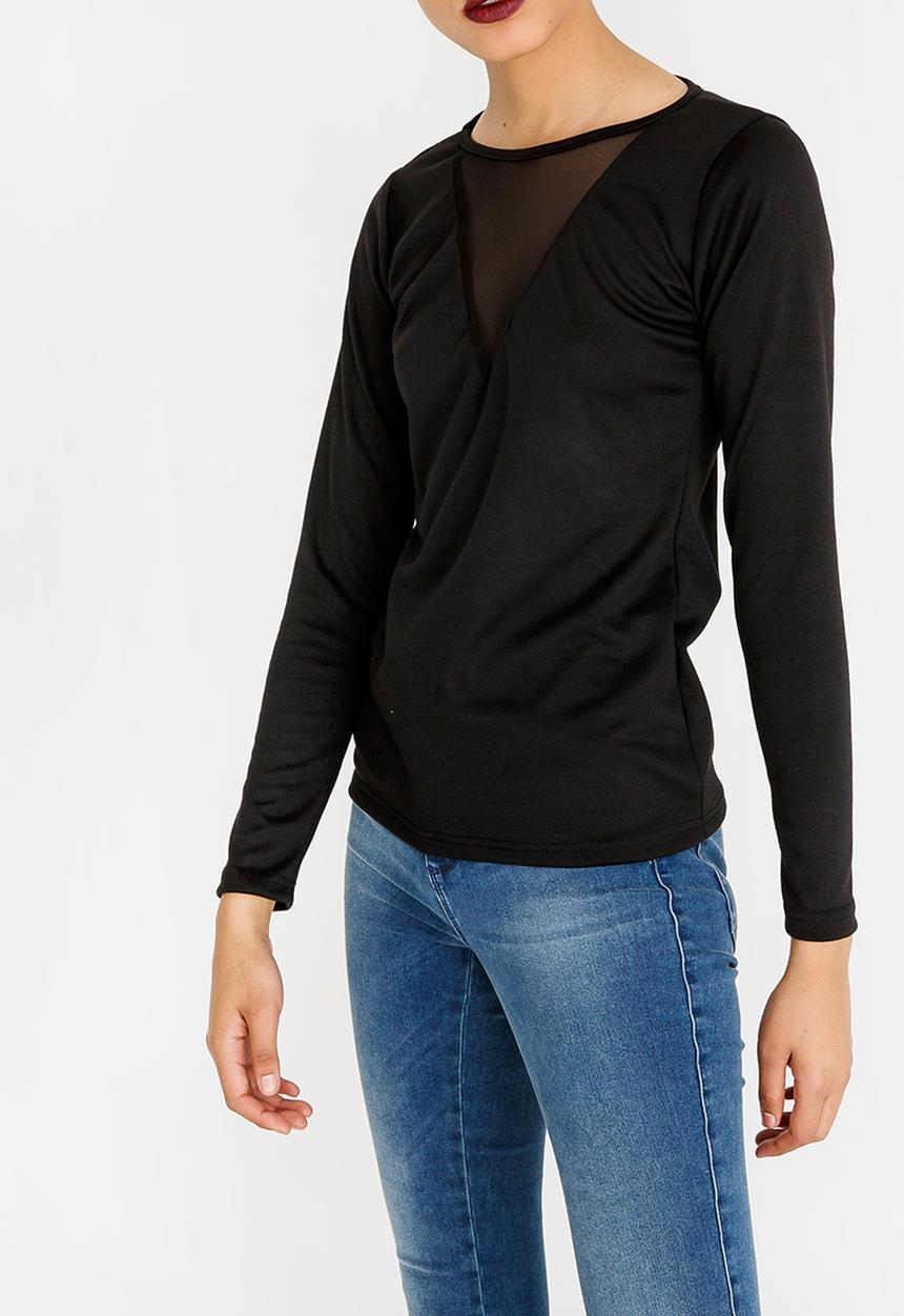 c(inch) - Mesh Inset Top Black