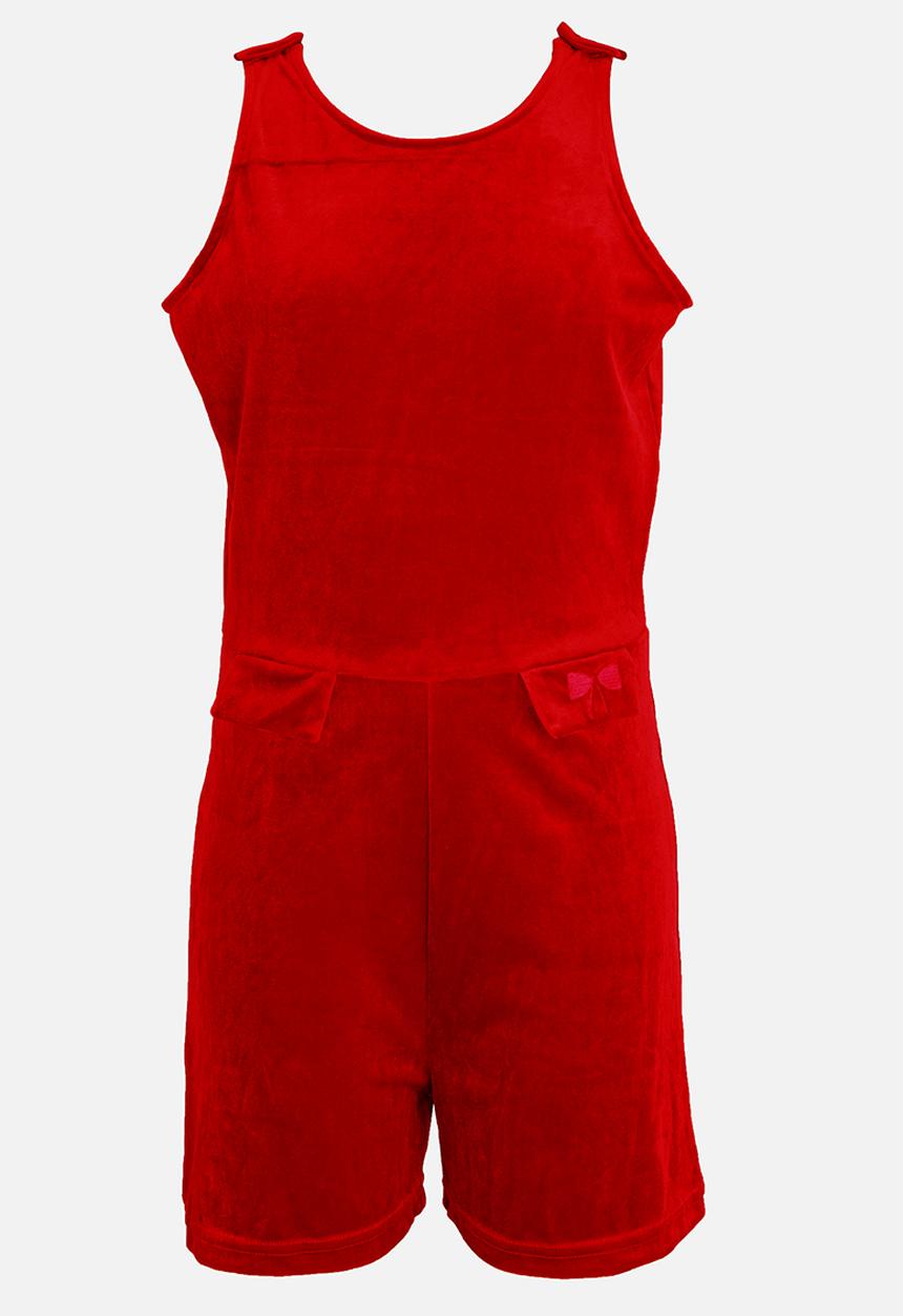 Name It - Velour Playsuit Red