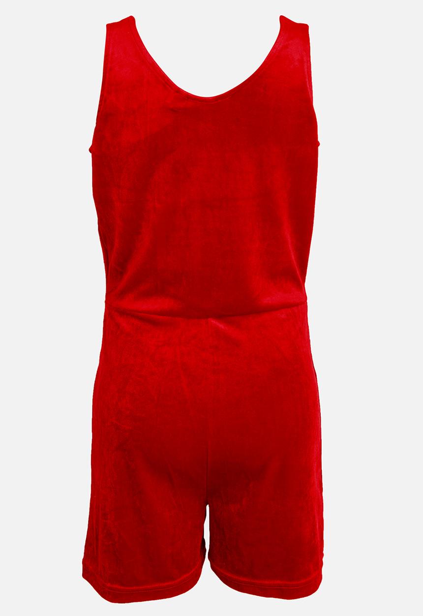 Name It - Velour Playsuit Red