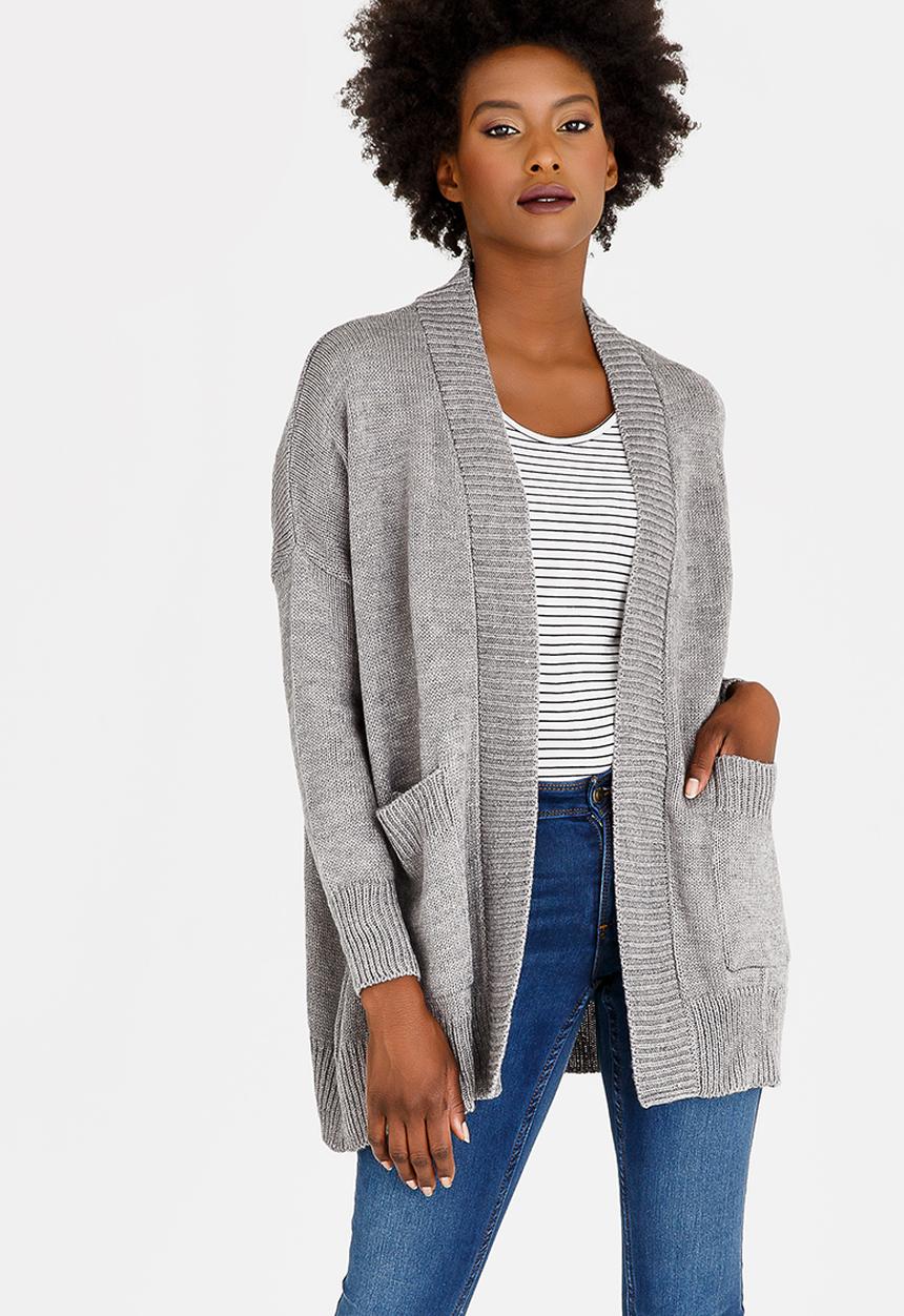 edit - Cardi with Pockets Grey