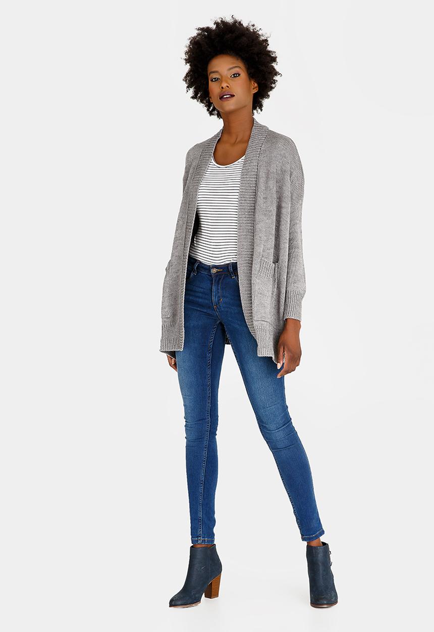 edit - Cardi with Pockets Grey