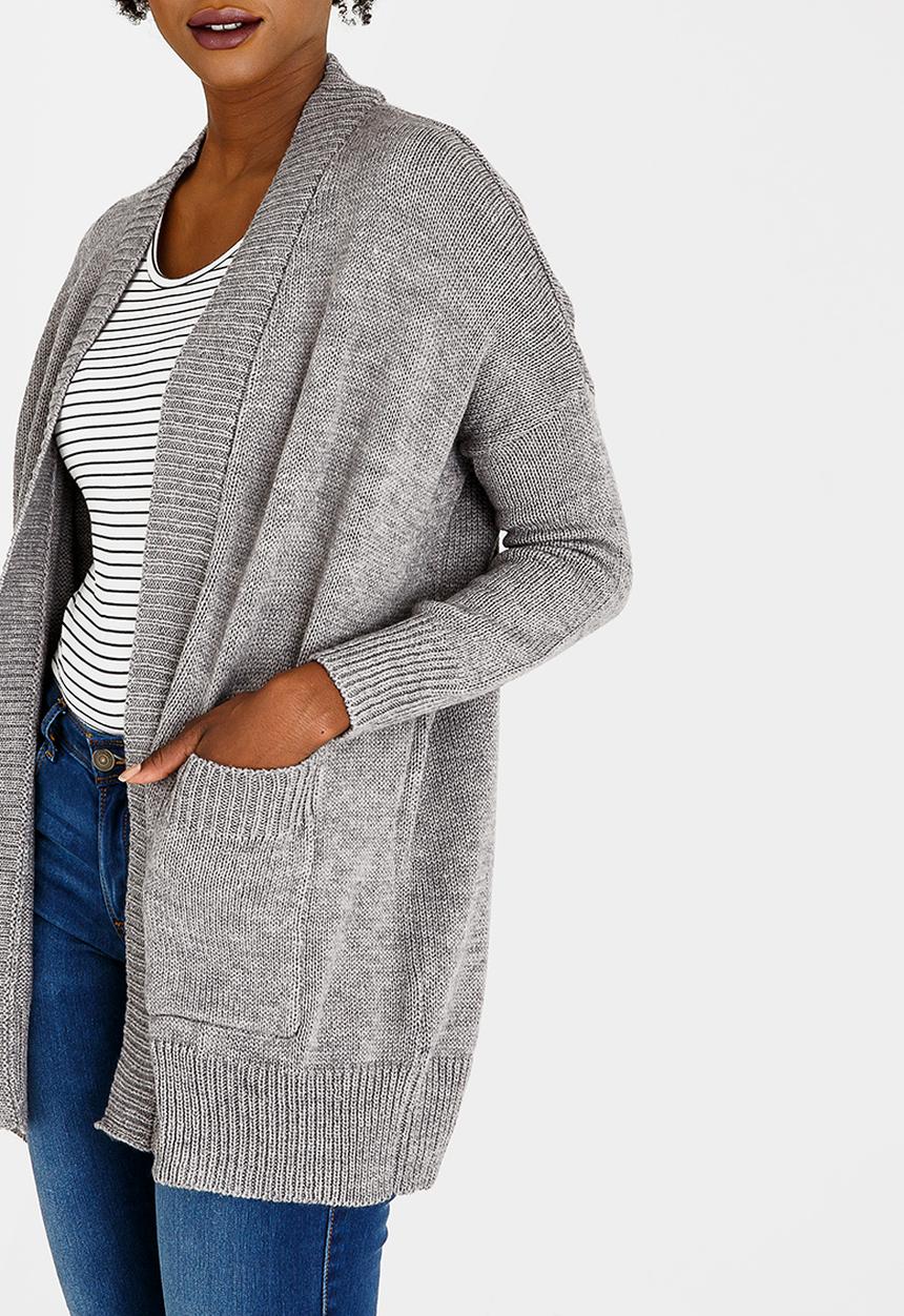 edit - Cardi with Pockets Grey