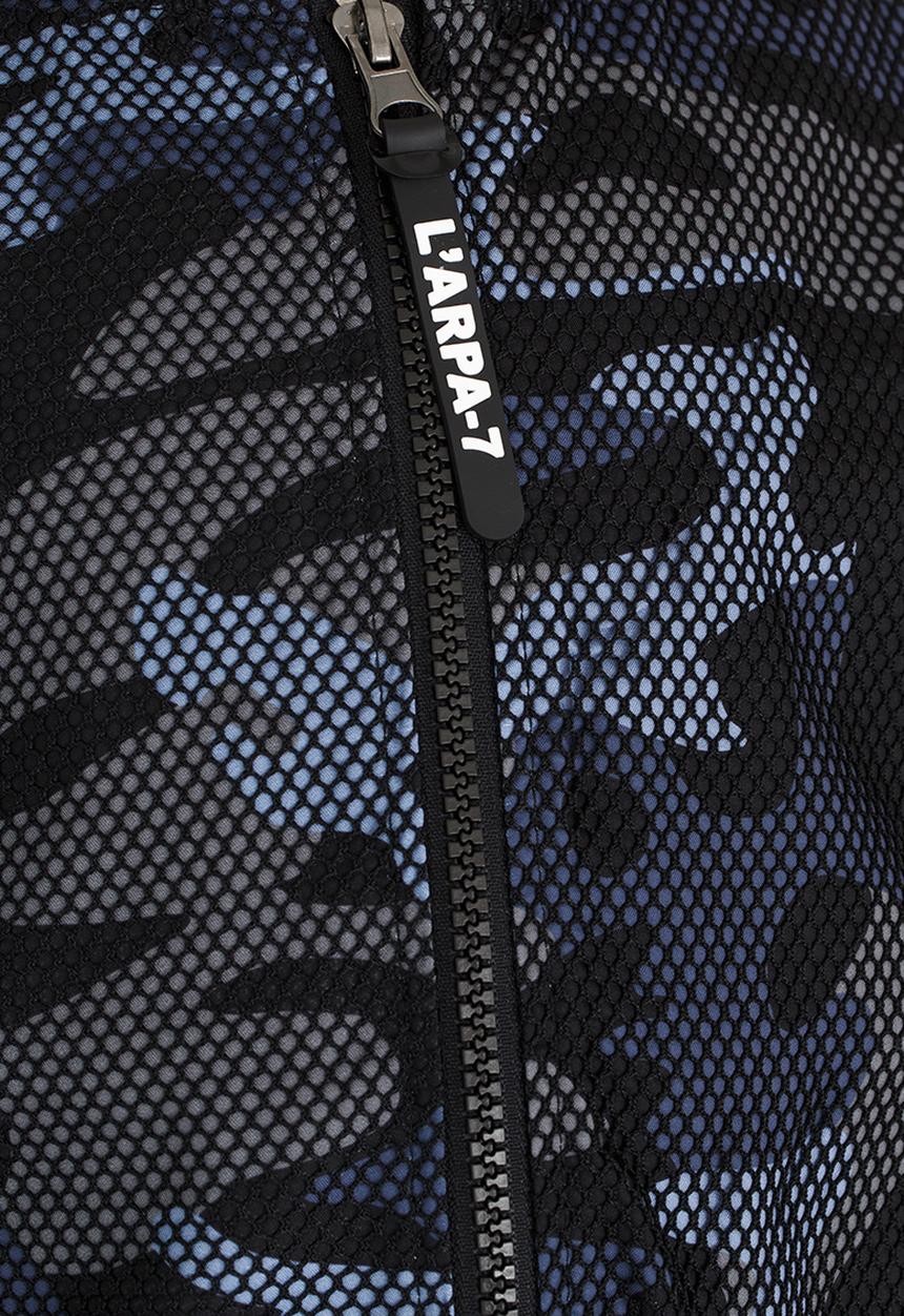 Pop Candy - Hooded Mesh Camo Jacket Grey