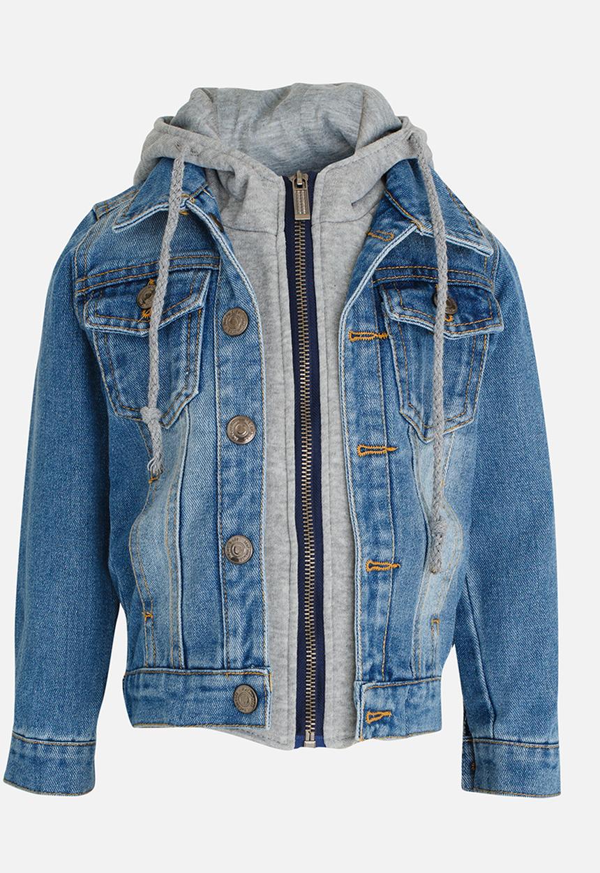 Pop Candy - Hooded Denim Jacket Blue