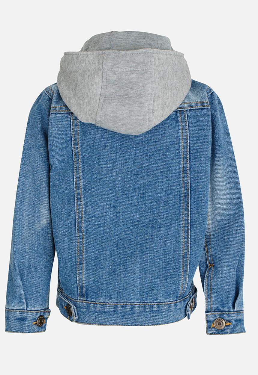 Pop Candy - Hooded Denim Jacket Blue
