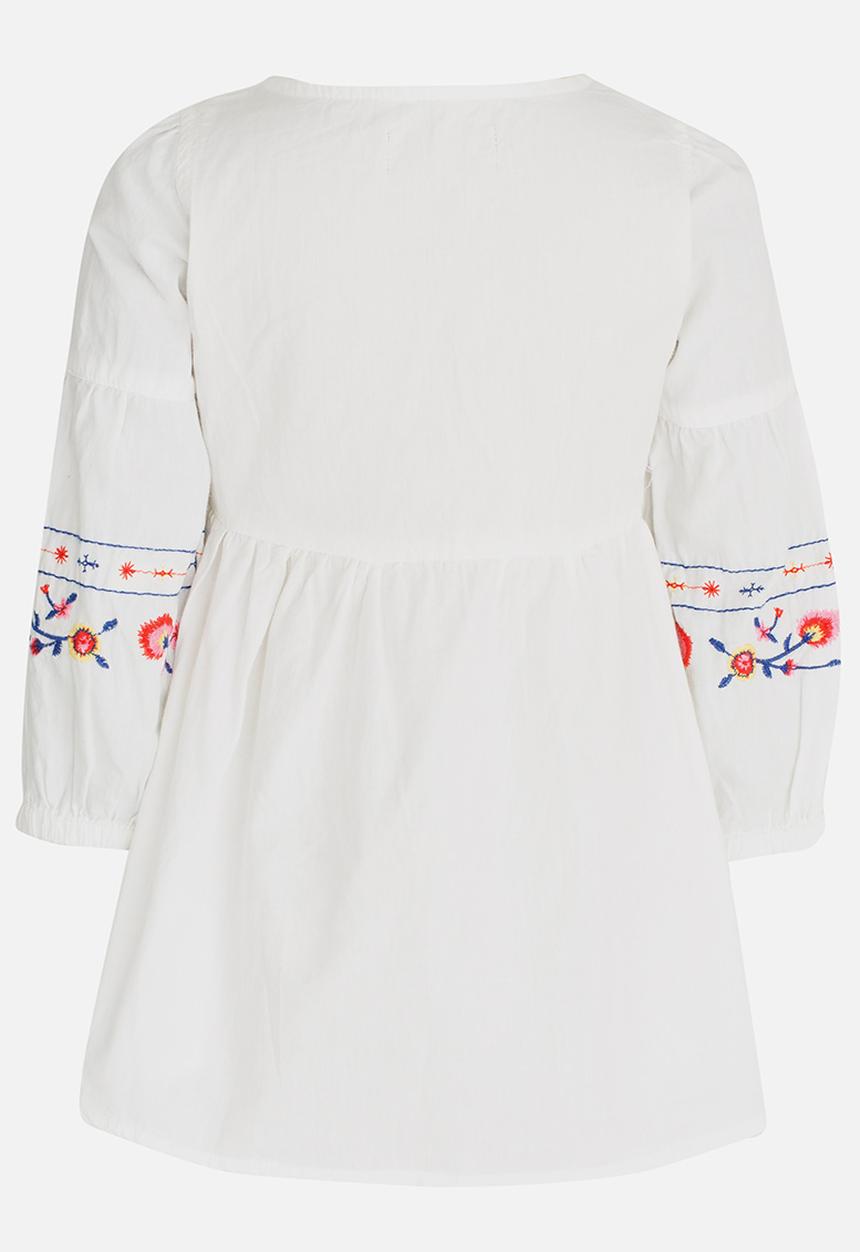 Pop Candy - Dress with Embroidery Detail White