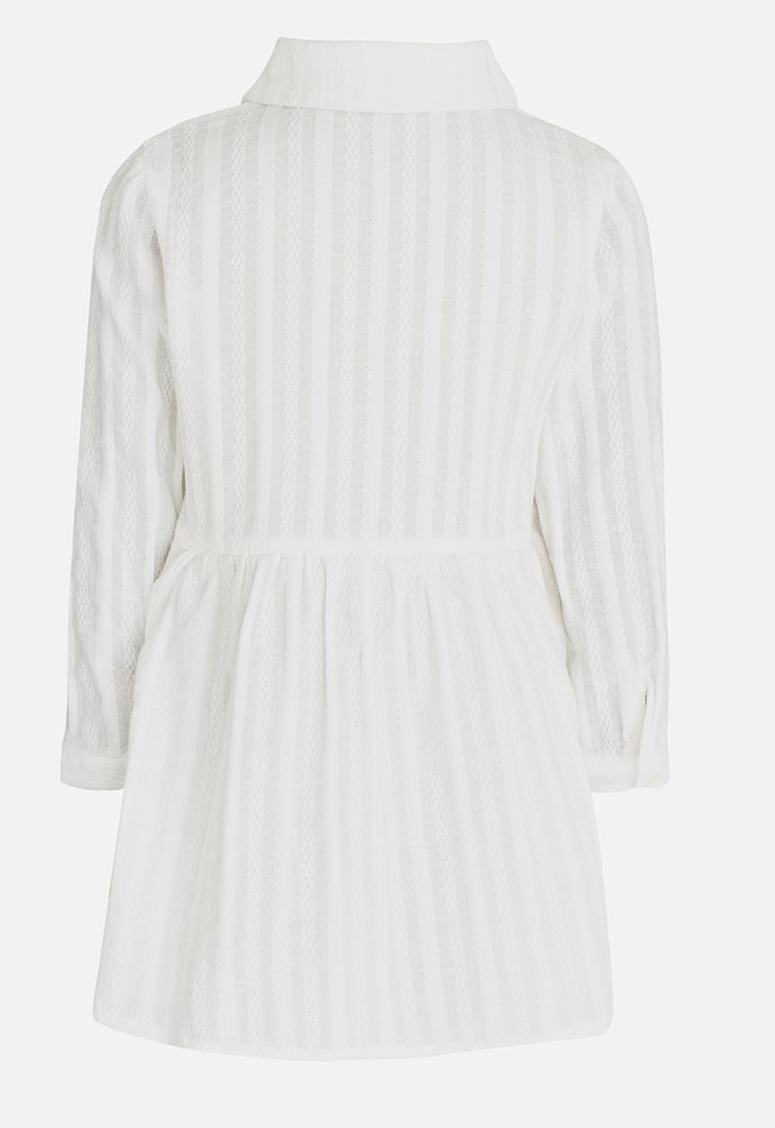 Pop Candy - Longsleeve Embroided Dress White