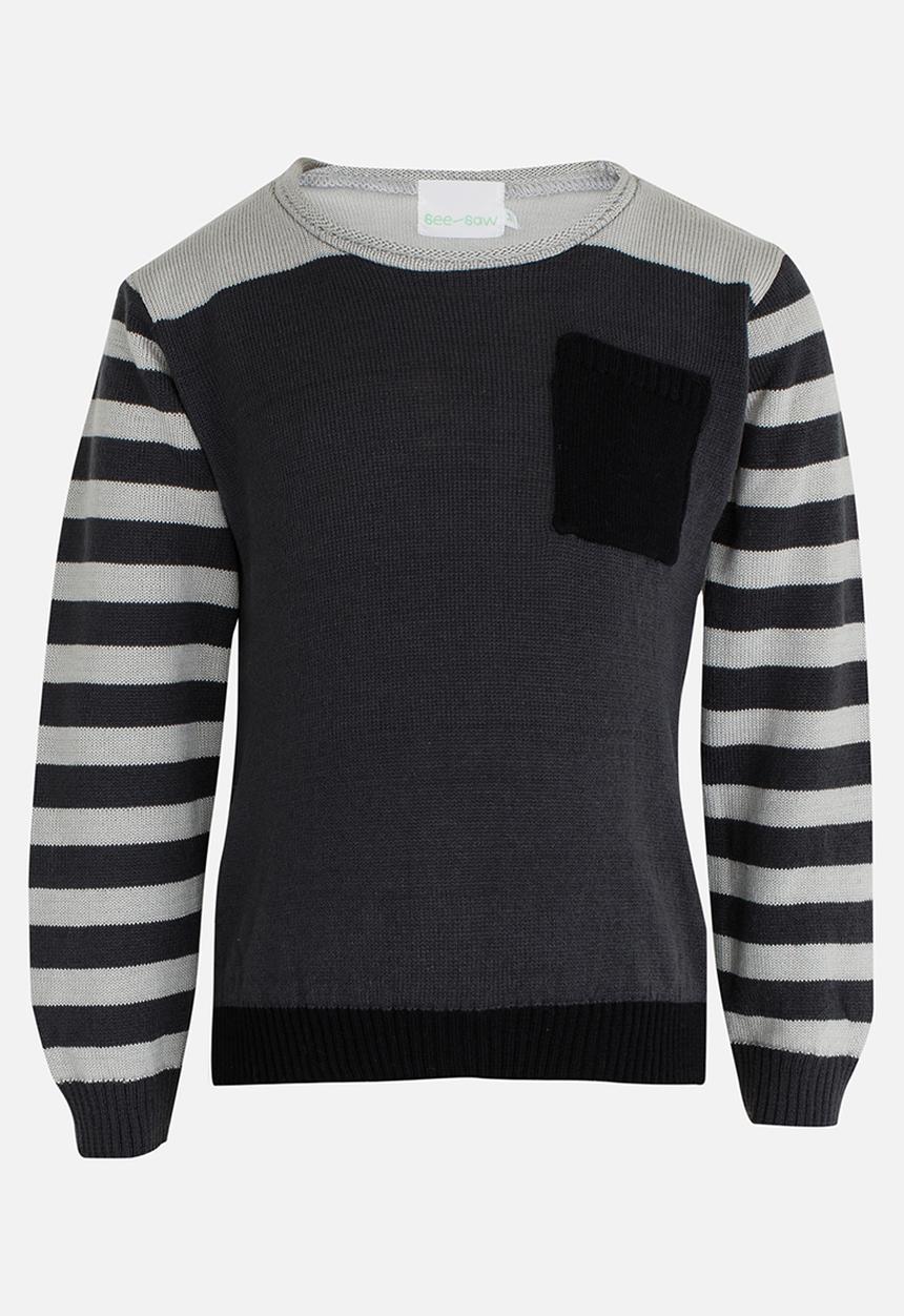 See-Saw - Striped Jersey Grey