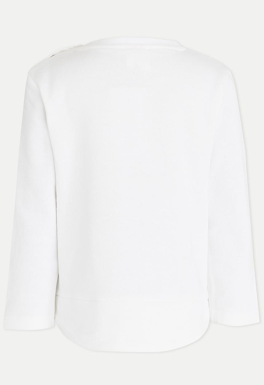 Pop Candy - Embellished Sweater with Lace detail White
