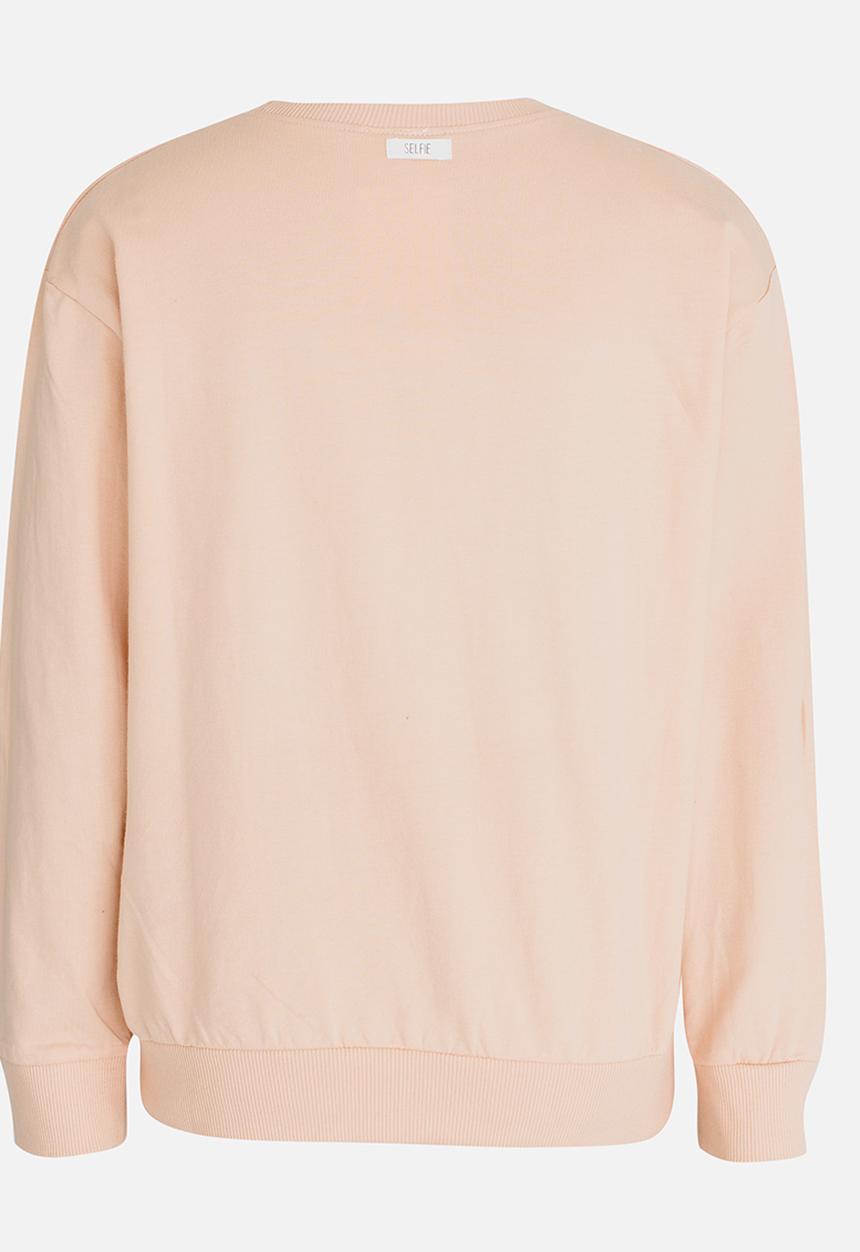 Pop Candy - Printed Sweat Top Peach