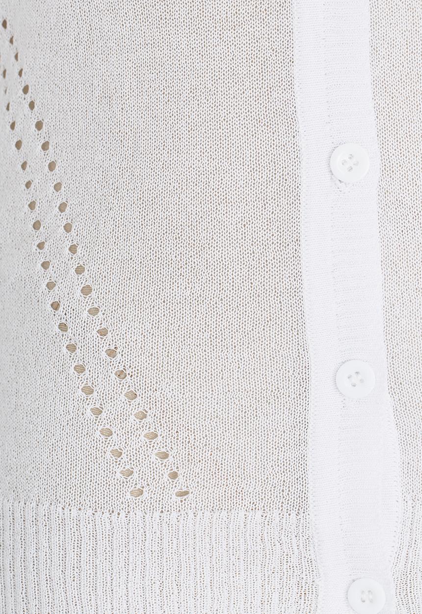 Pop Candy - Longer Lengh Cardigan White